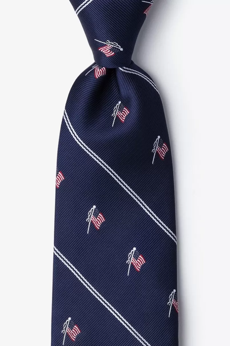 Ties Home of the Brave Navy Blue Tie Best