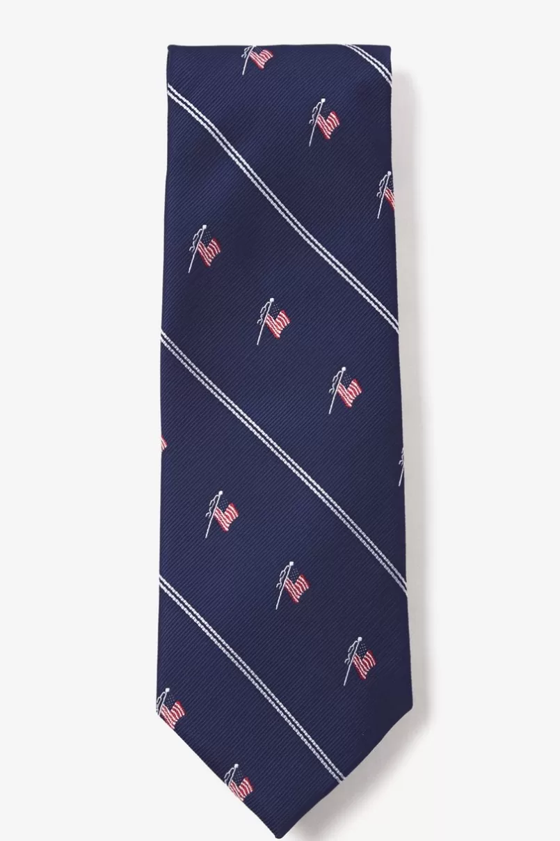 Ties Home of the Brave Navy Blue Tie Best