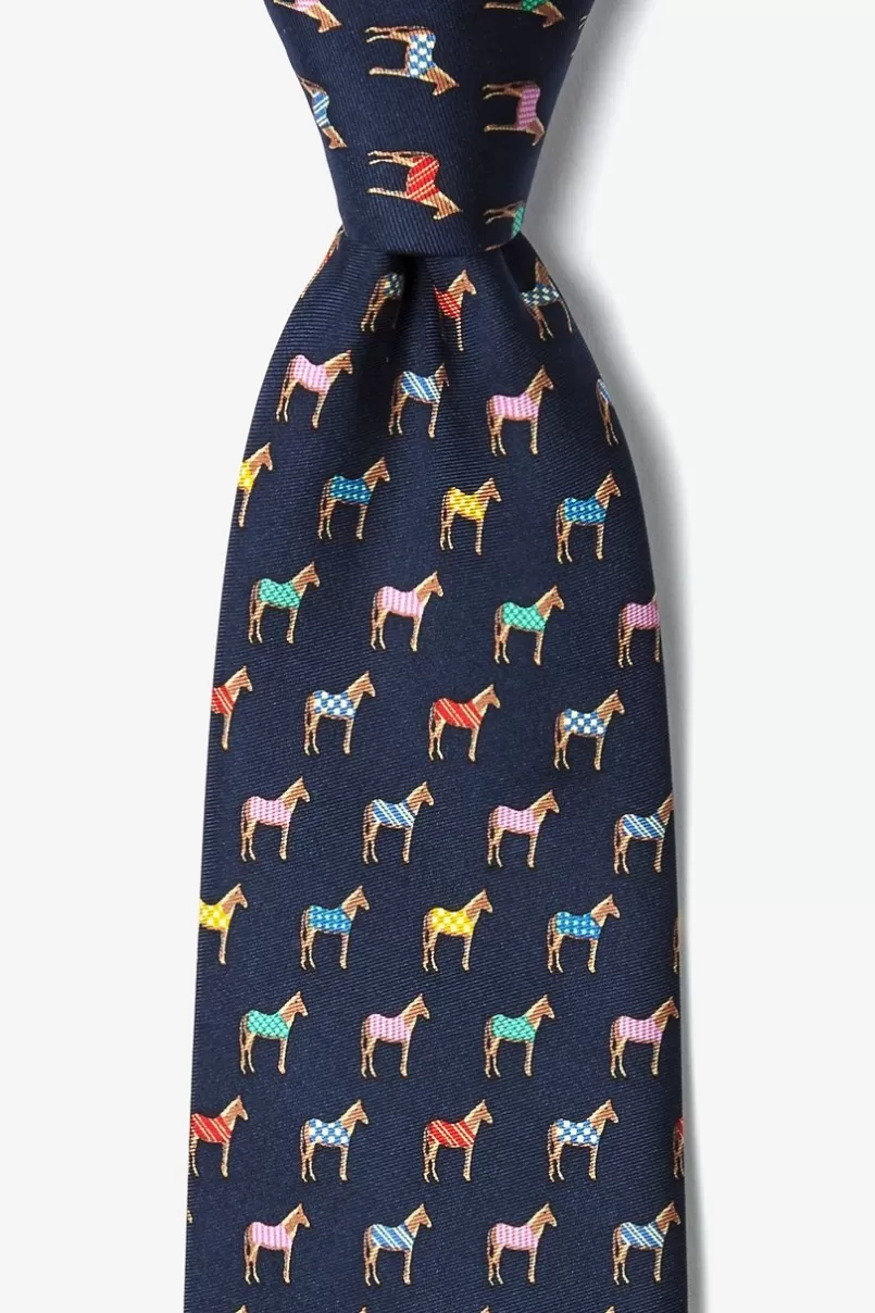 Ties Horse Navy Blue Tie Store