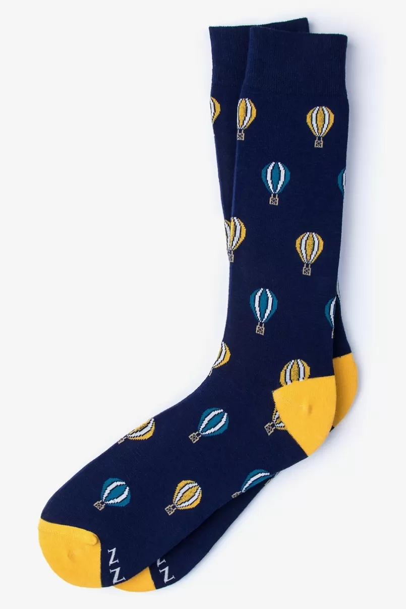 Ties Hot Air Balloon Dark Navy Sock DarkNavy Best Sale