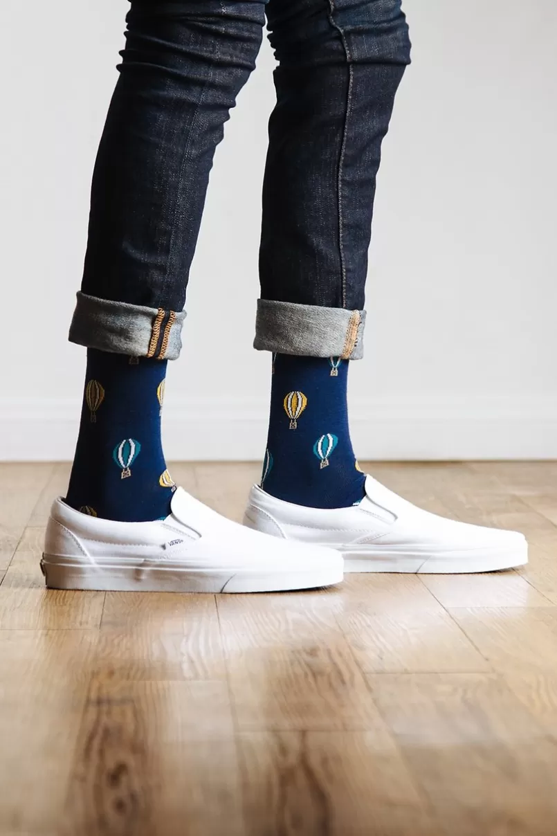 Ties Hot Air Balloon Dark Navy Sock DarkNavy Best Sale