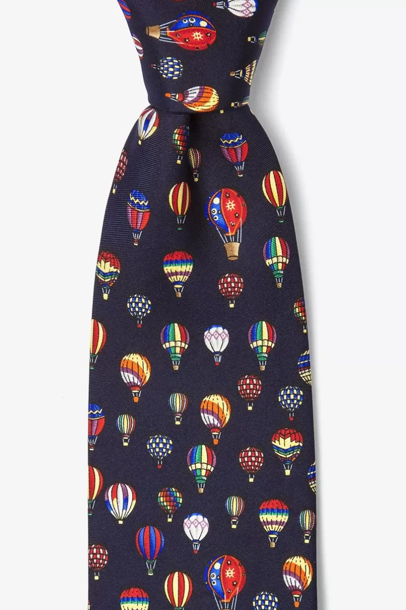 Ties Hot Air Balloons Navy Blue Tie Discount
