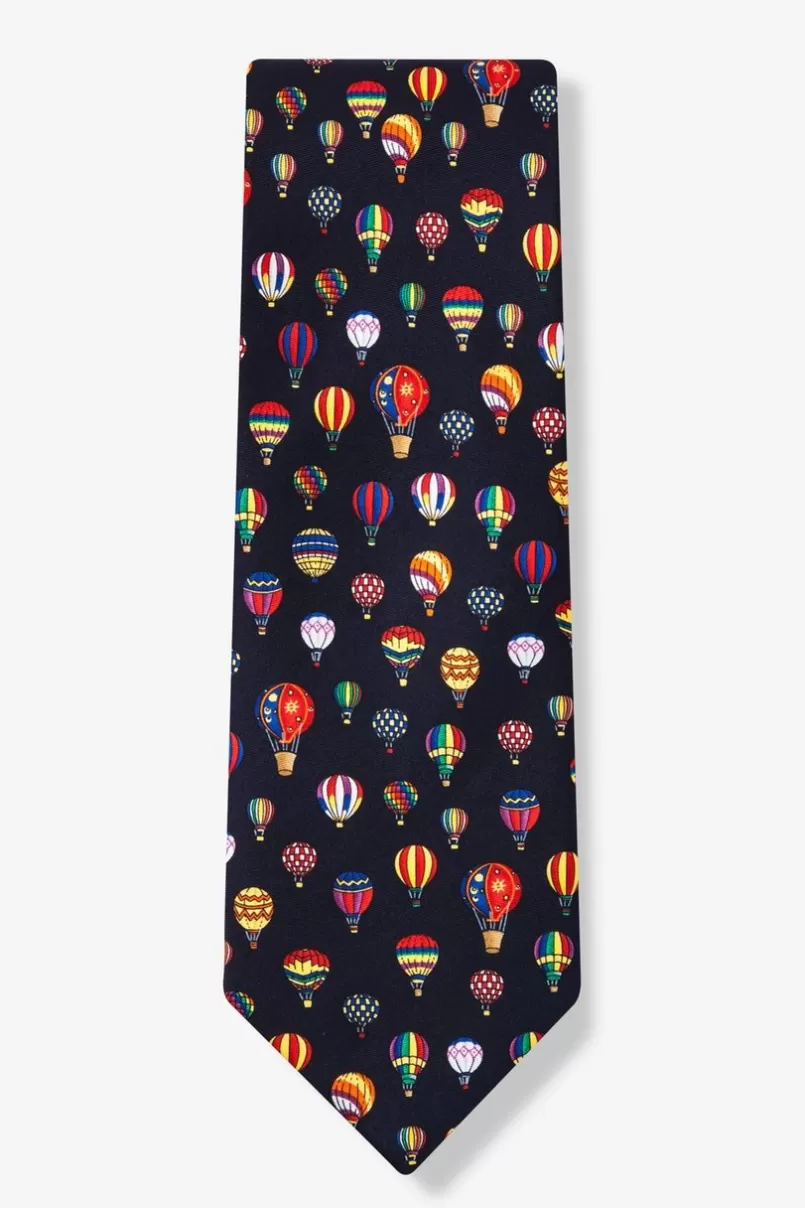 Ties Hot Air Balloons Navy Blue Tie Discount