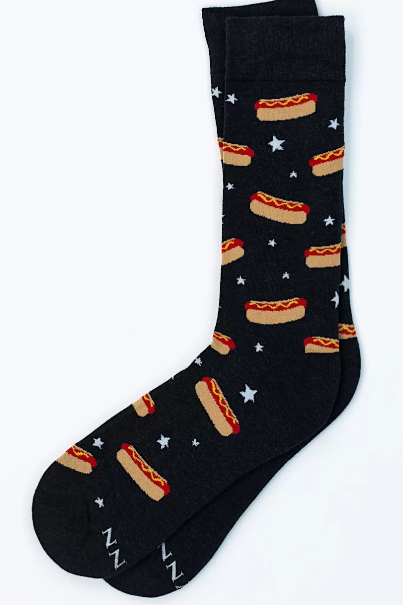 Ties Hot Dog Sock Black Best Sale