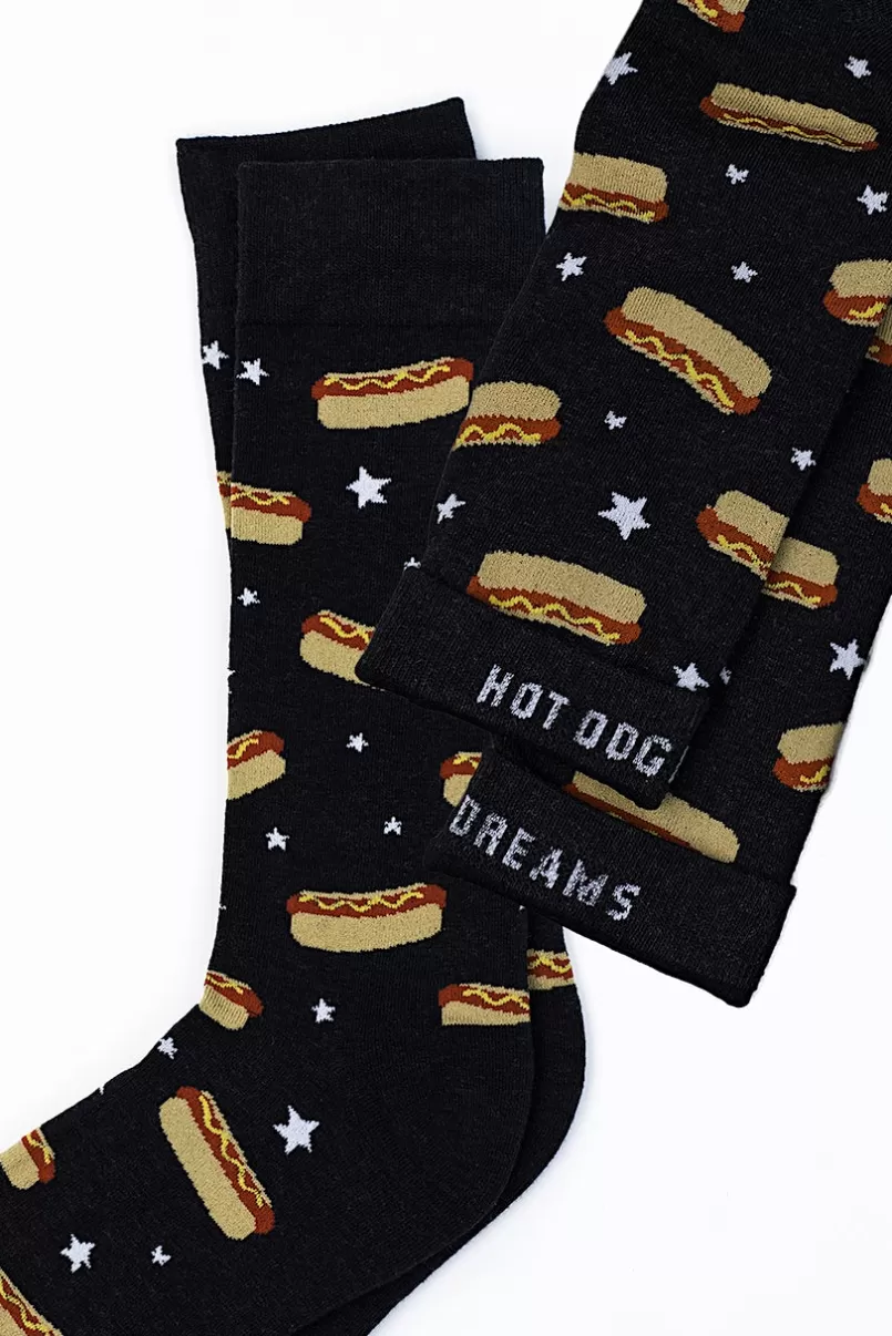 Ties Hot Dog Sock Black Best Sale