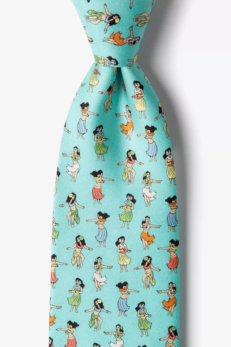 Ties Hula Happening Aqua Tie Cheap
