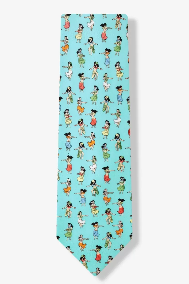Ties Hula Happening Aqua Tie Cheap