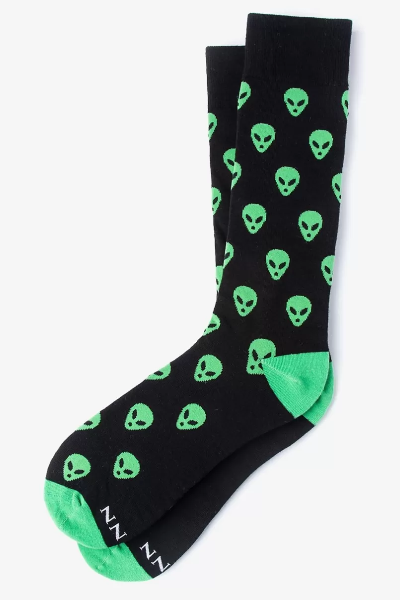 Ties I Want to Believe Green Sock New