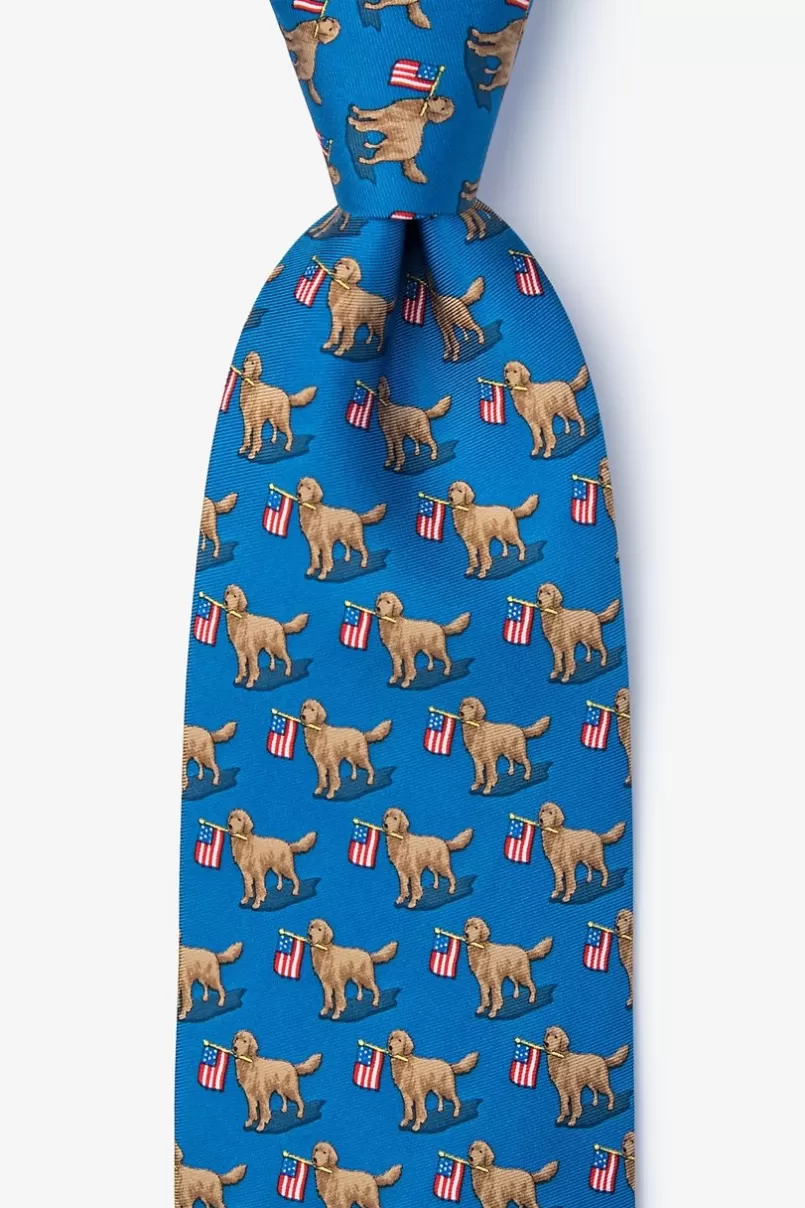 Ties In Dog We Trust Blue Tie Online