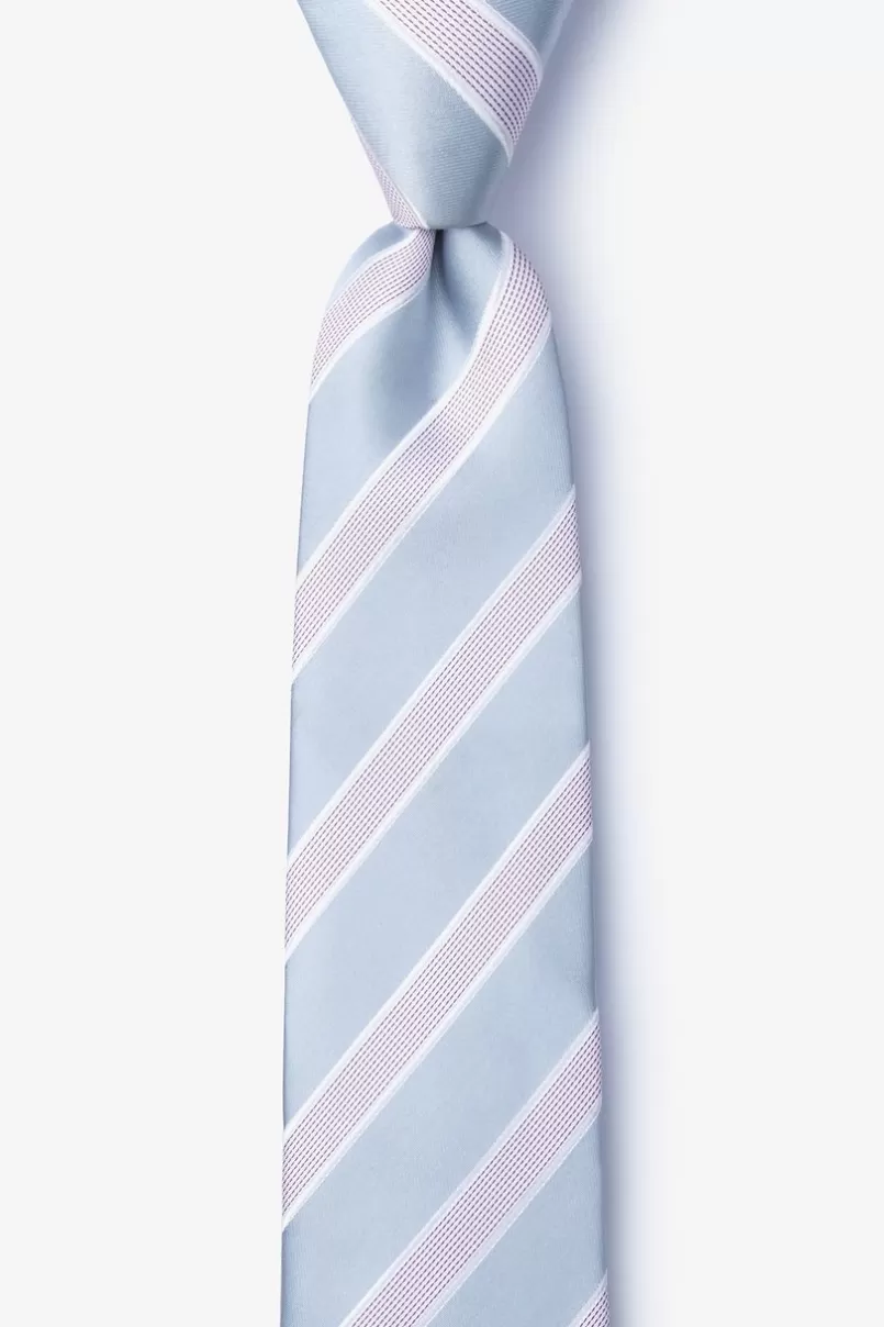 Ties Jefferson Stripe Skinny Tie Gray Hot