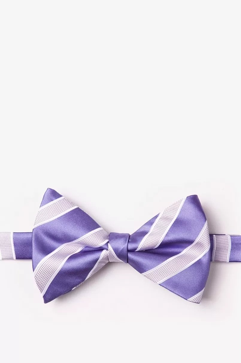 Ties Jefferson Stripe Pre-Tied Bow Tie Lavender Flash Sale