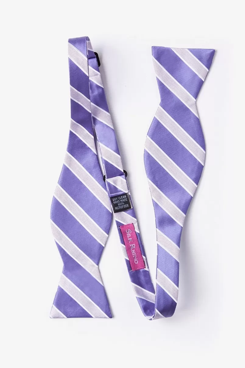 Ties Jefferson Stripe Self-Tie Bow Tie Lavender Clearance
