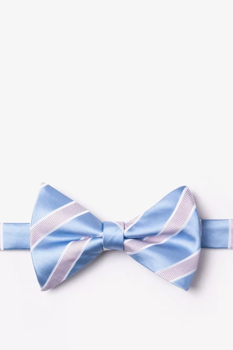 Ties Jefferson Stripe Light Blue Pre-Tied Bow Tie LightBlue Cheap