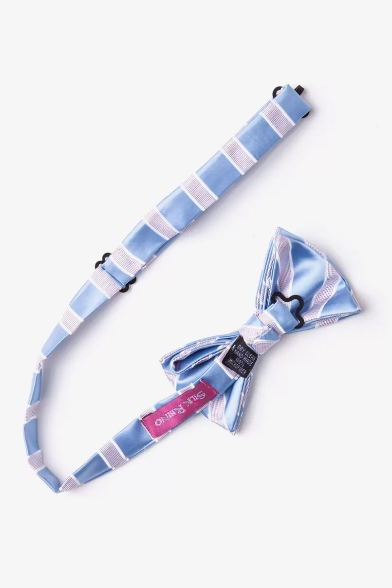 Ties Jefferson Stripe Light Blue Pre-Tied Bow Tie LightBlue Cheap