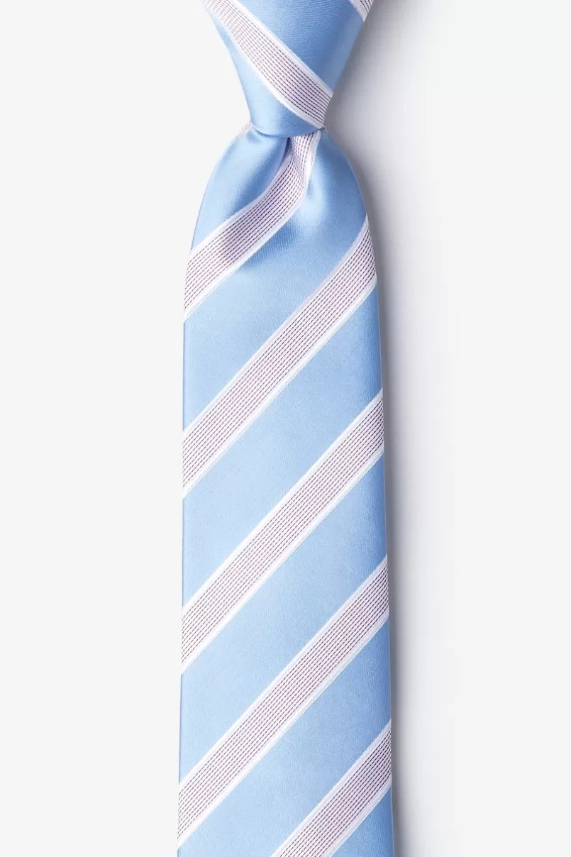 Ties Jefferson Stripe Light Blue Skinny Tie LightBlue Best