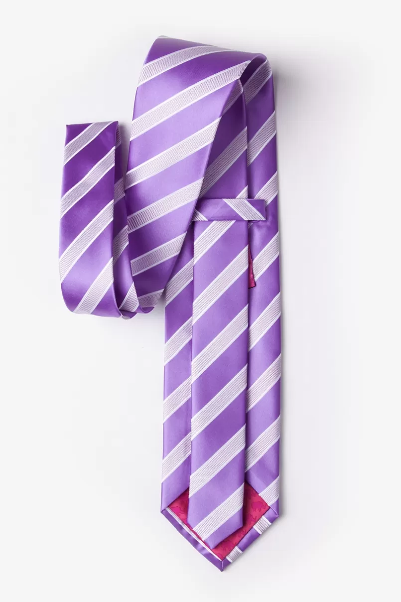 Ties Jefferson Stripe Extra Long Tie Purple Cheap