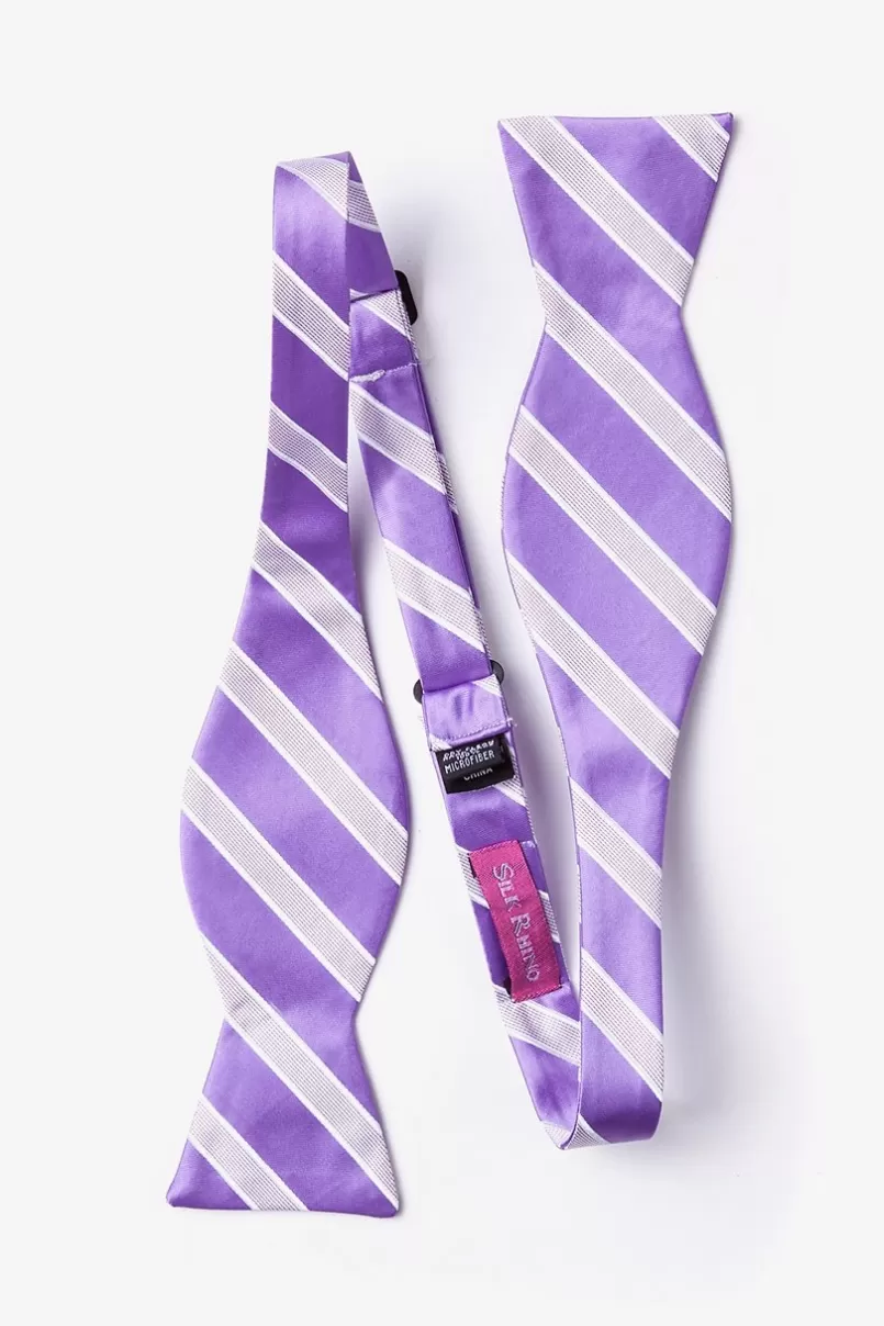 Ties Jefferson Stripe Self-Tie Bow Tie Purple Store