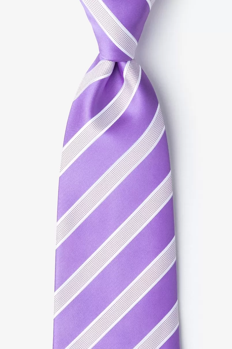 Ties Jefferson Stripe Tie Purple Hot