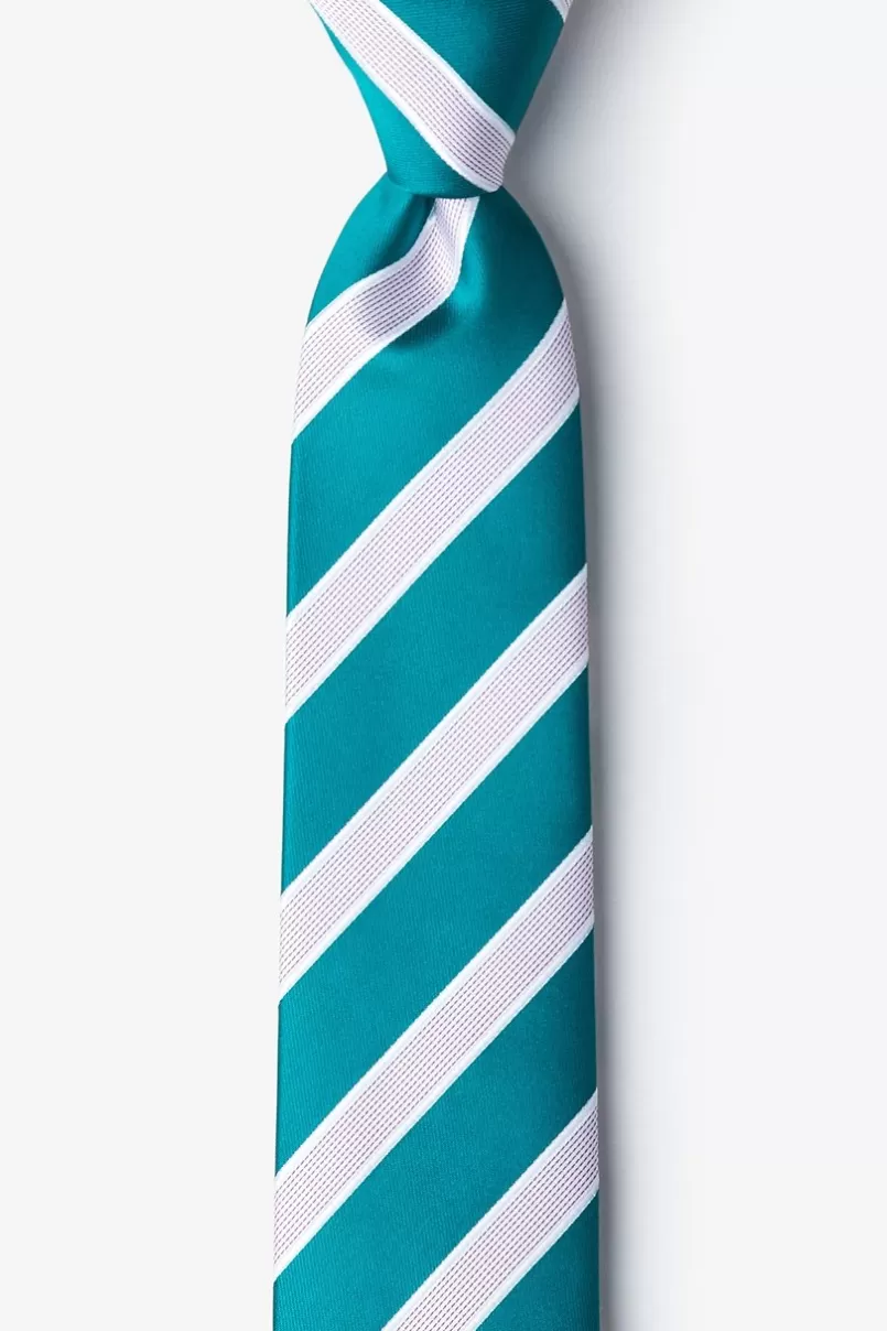 Ties Jefferson Stripe Skinny Tie Turquoise Best Sale
