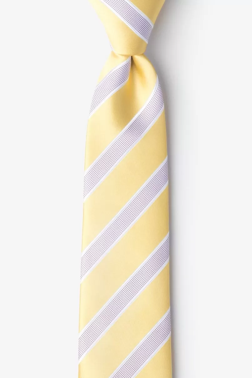 Ties Jefferson Stripe Skinny Tie Yellow New