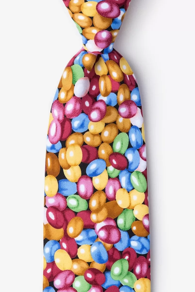 Ties Jelly Beans Microfiber Red Tie Fashion