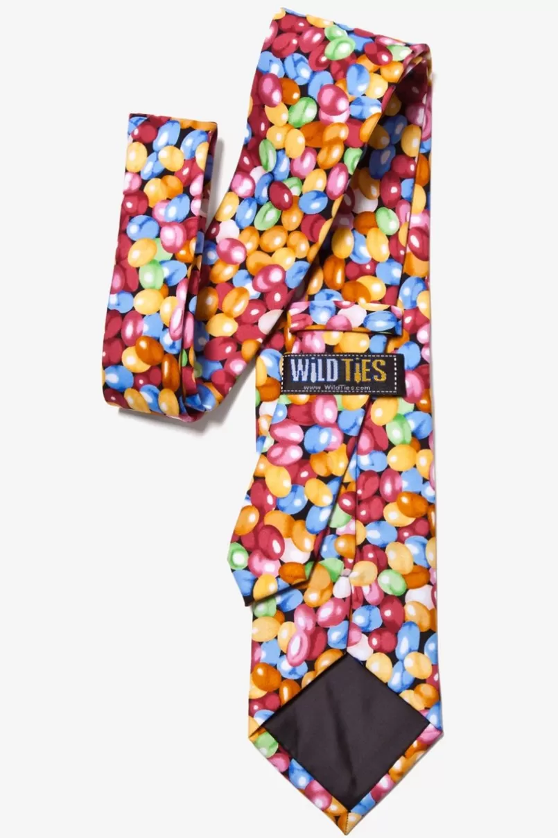 Ties Jelly Beans Microfiber Red Tie Fashion