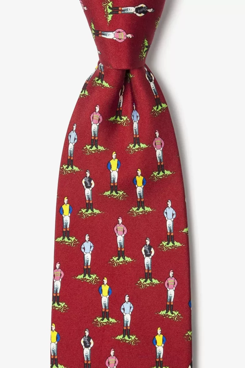Ties Jockeys Red Tie Flash Sale