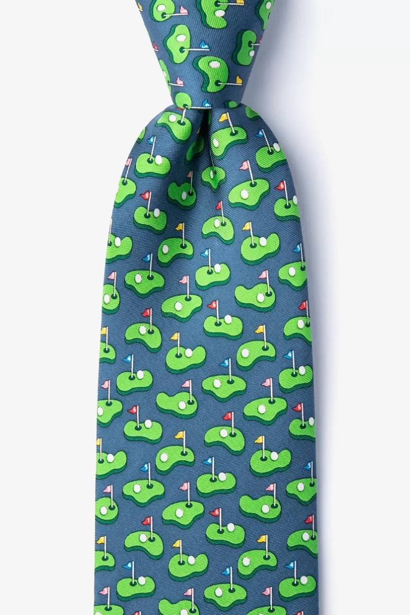 Ties Just Putter-ing Around Tie Blue Hot