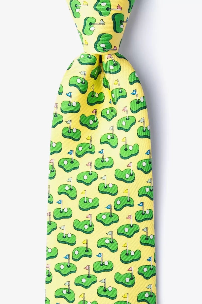 Ties Just Putter-ing Around Tie Yellow Cheap