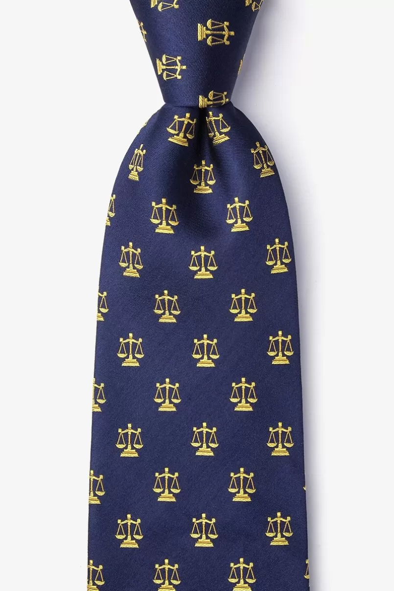 Ties Justice Served Navy Blue Tie Cheap