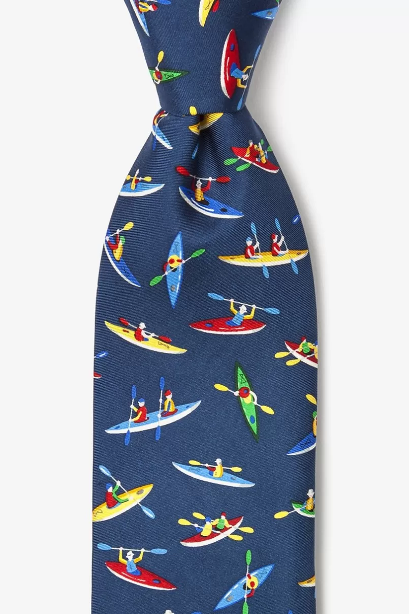 Ties Kayaks Navy Blue Tie New