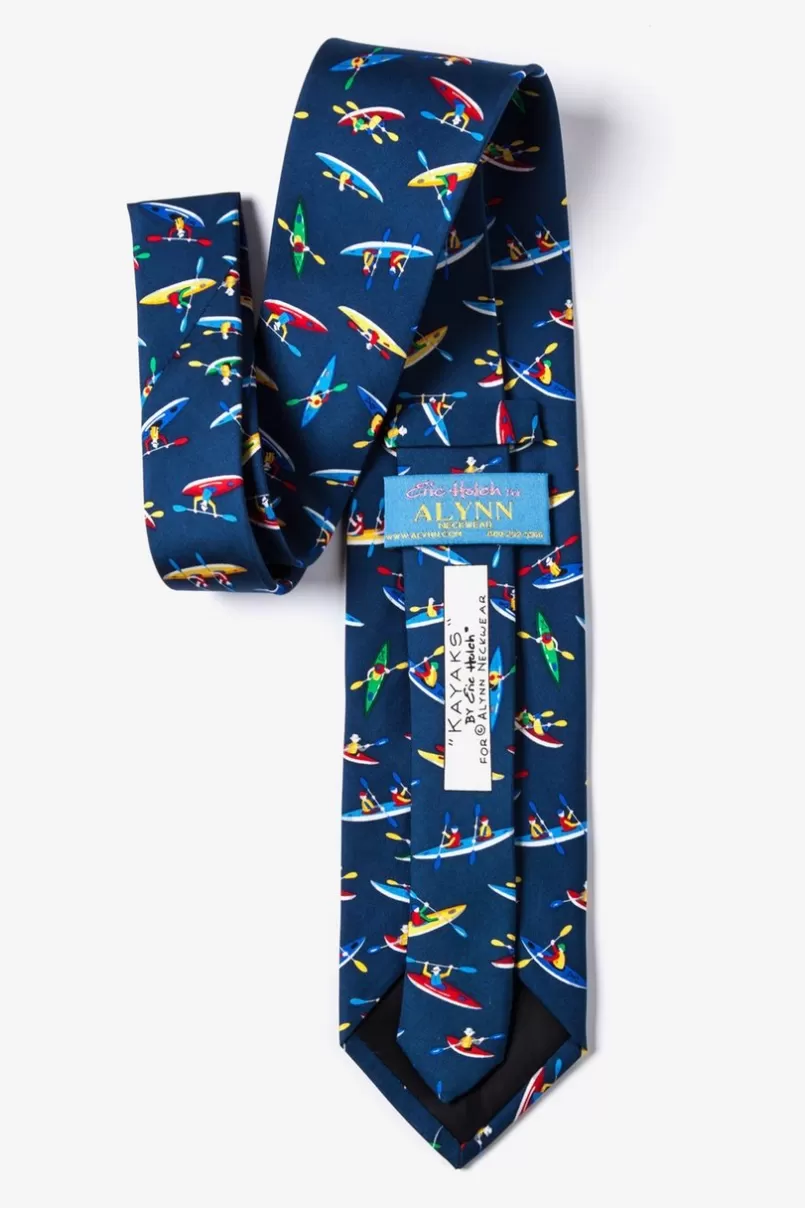 Ties Kayaks Navy Blue Tie New