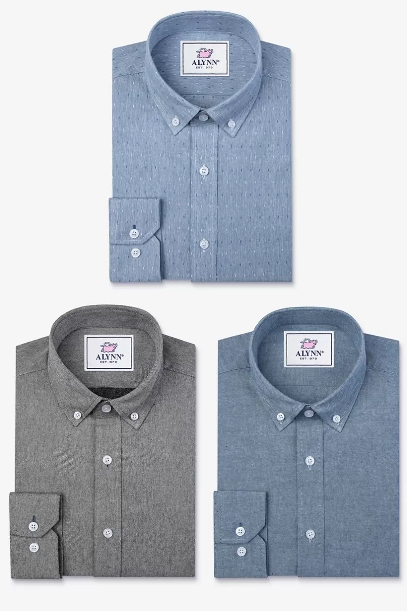 Ties Keep It Casual Blue Shirt Pack Best Sale
