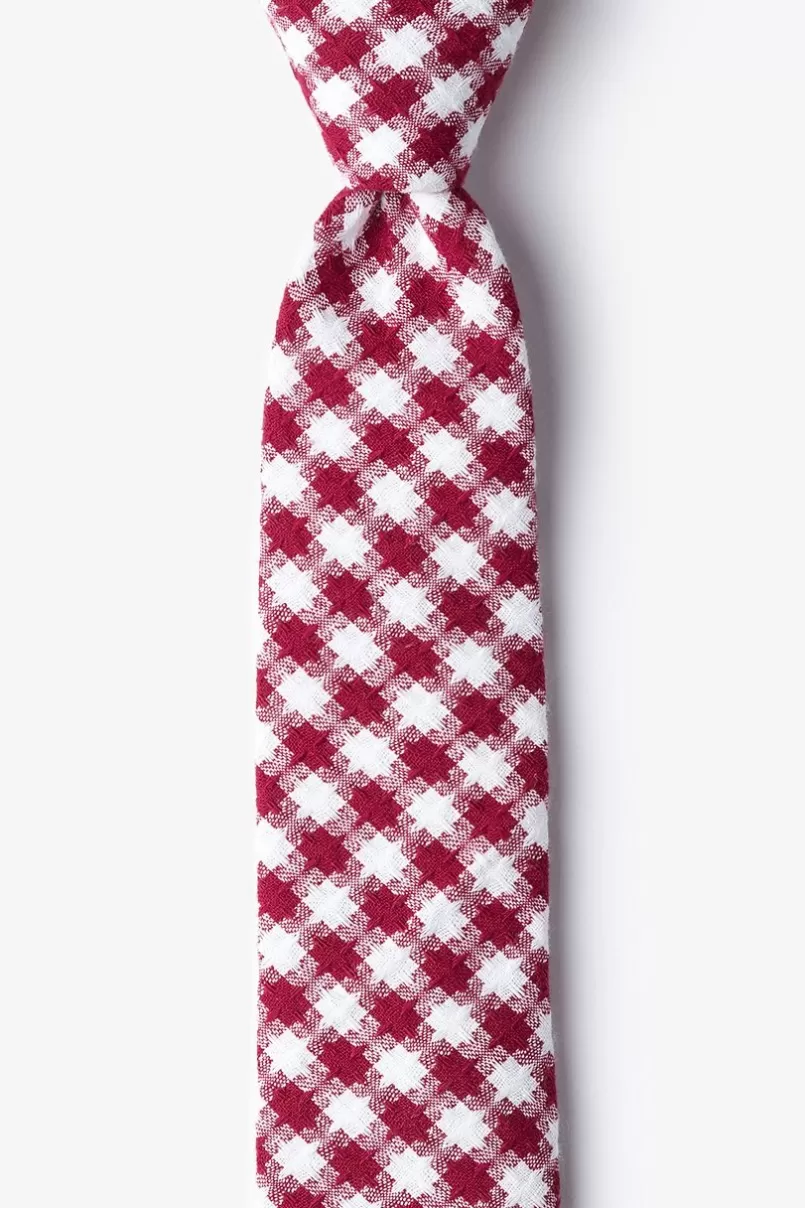 Ties Kingman Red Skinny Tie Hot