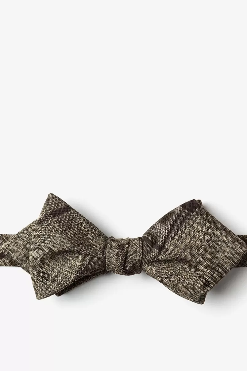 Ties Kirkland Diamond Tip Bow Tie Brown New