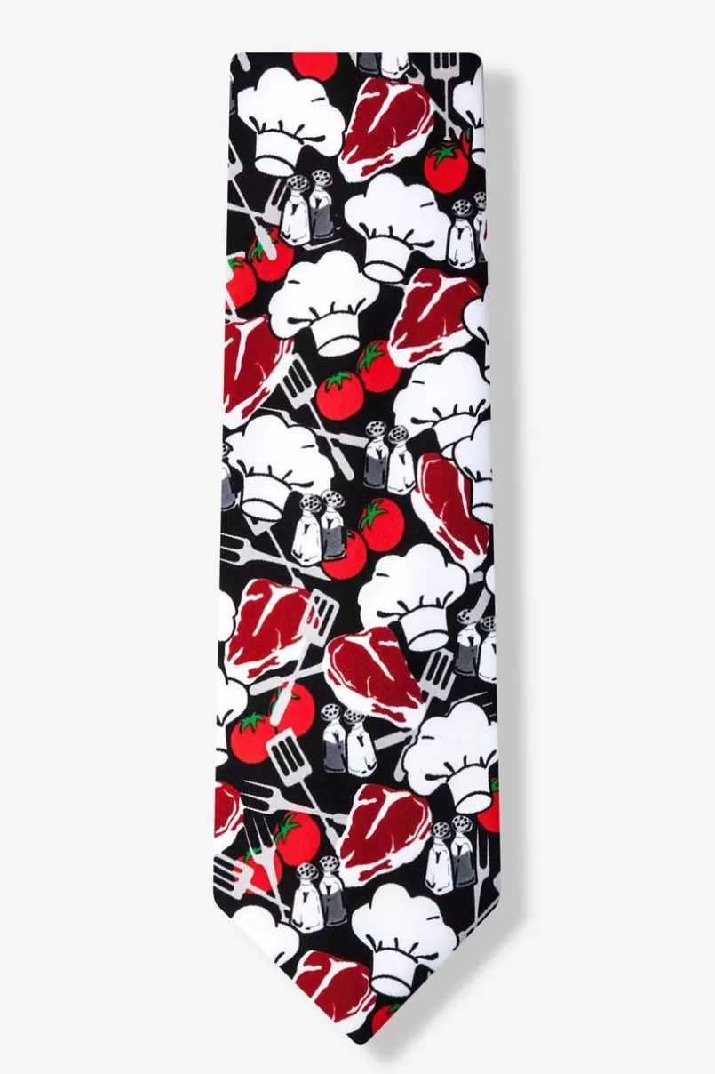 Ties Kiss The Cook Black Tie Flash Sale