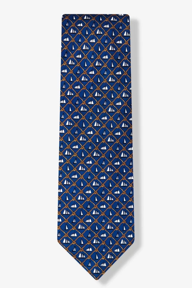 Ties Knot Enough Sailing Navy Blue Tie Sale
