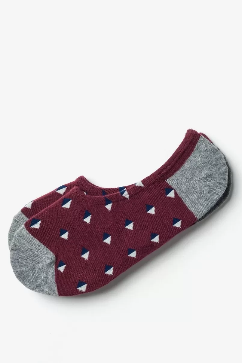 Ties La Habra No-Show Sock Maroon Shop