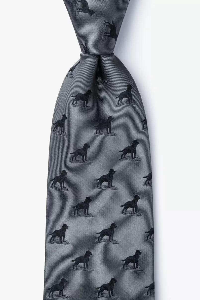 Ties Labrador Charcoal Tie Sale