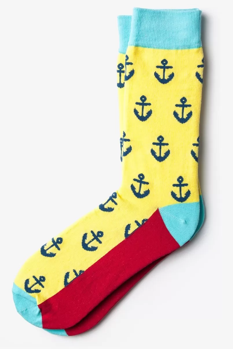 Ties Large Anchor Yellow Sock Store