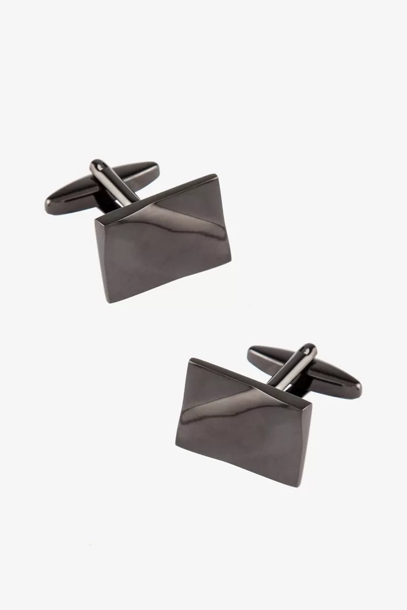 Ties Large Solid Slanted Onyx Cufflinks Shop