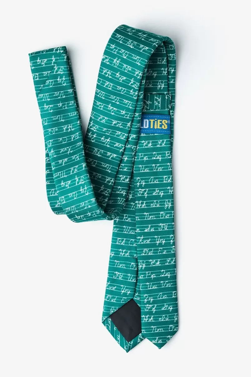Ties Learning Cursive Hunter Green Skinny Tie HunterGreen Discount