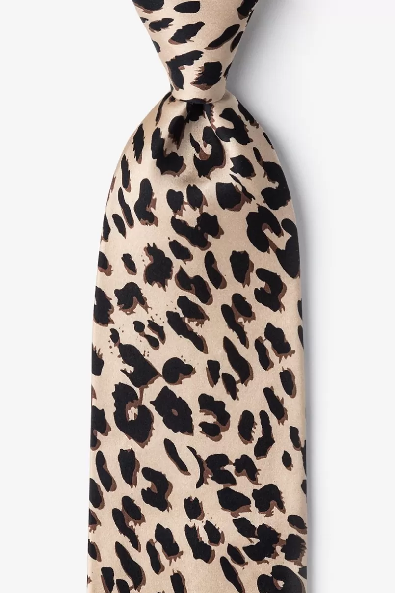 Ties Leopard Print Tan/taupe Tie Best