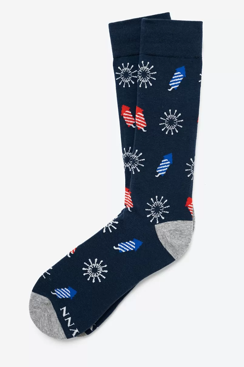 Ties Let's Celebrate Navy Blue Sock Fashion