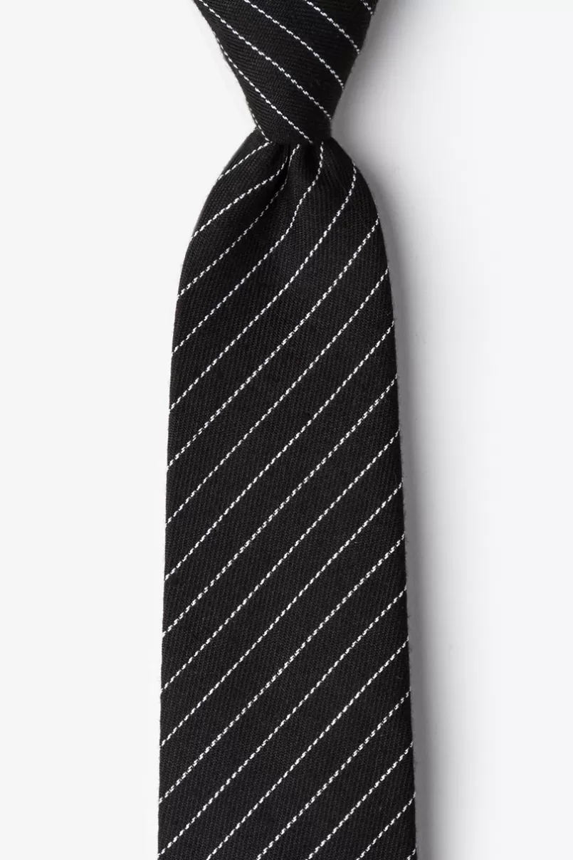 Ties Lewisville Extra Long Tie Black Flash Sale