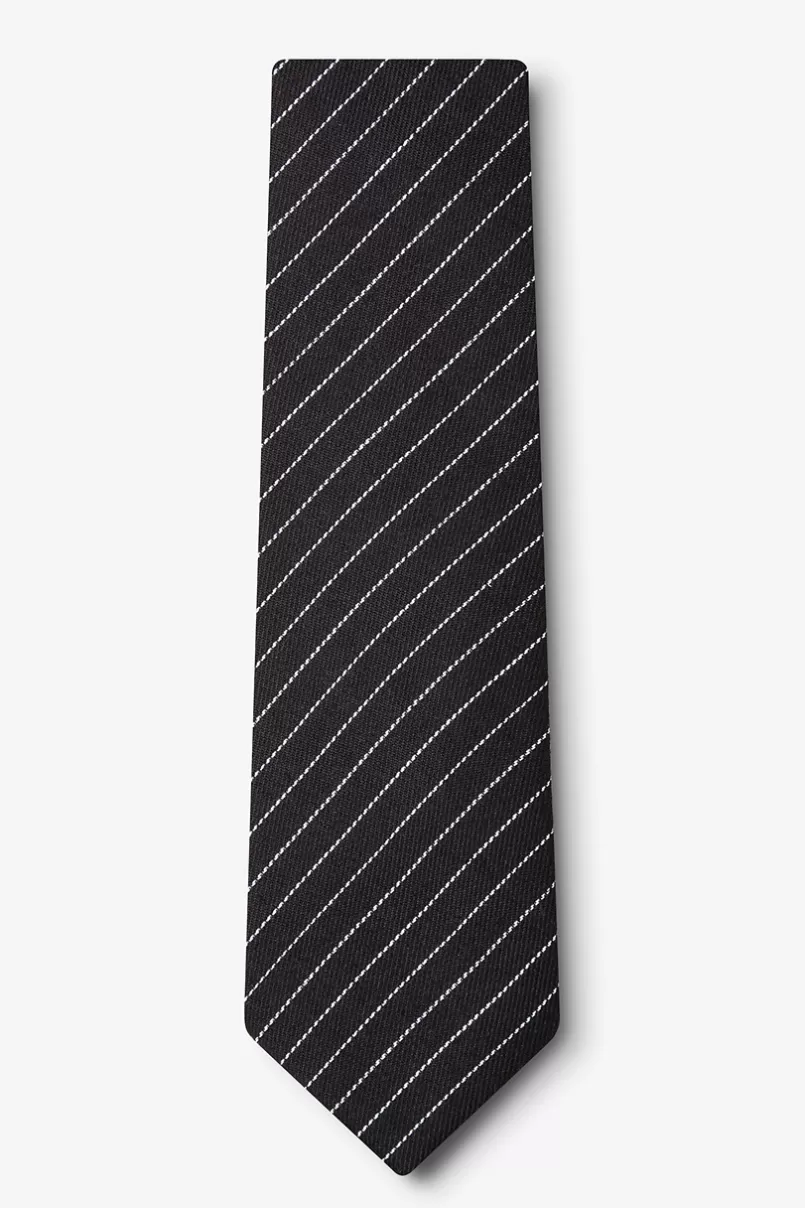 Ties Lewisville Extra Long Tie Black Flash Sale