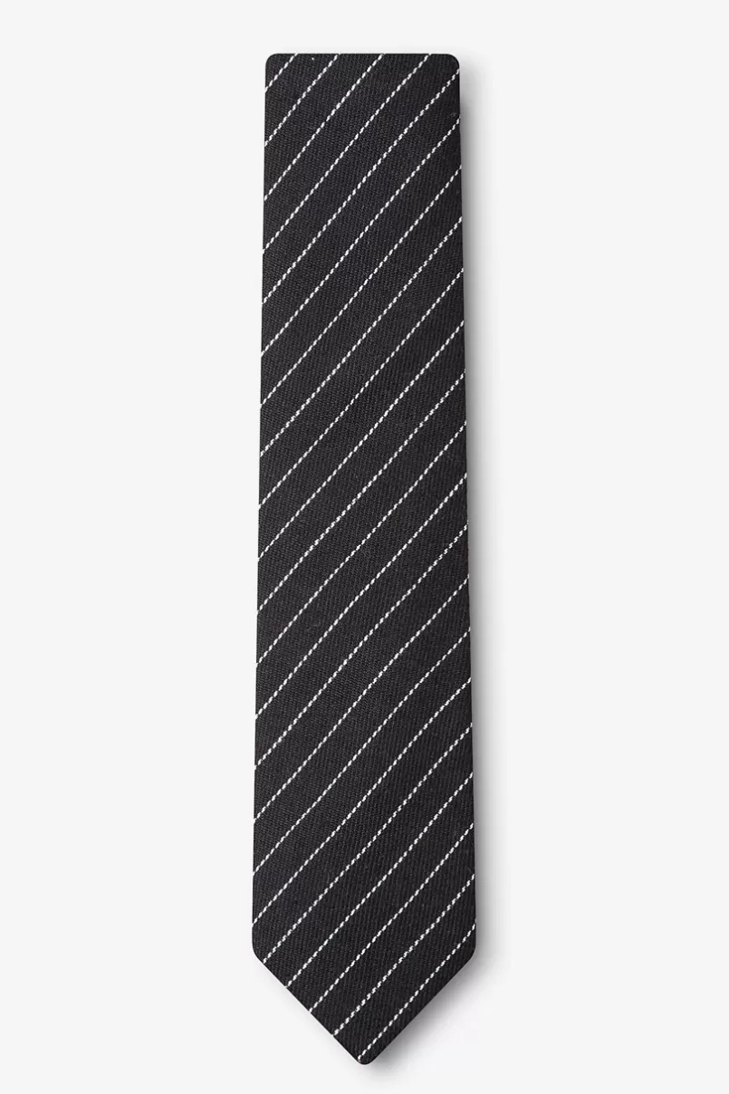 Ties Lewisville Black Skinny Tie Clearance