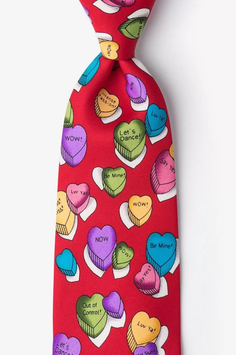 Ties Little Candy Hearts Red Tie Cheap