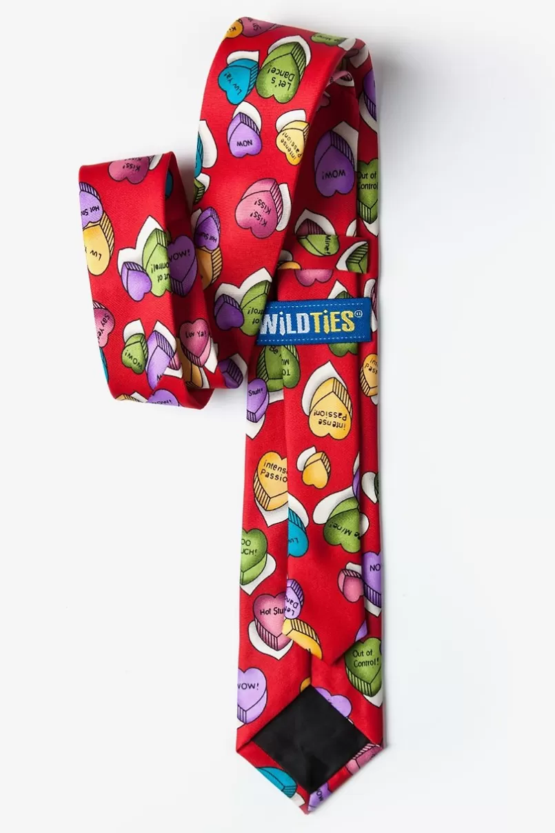 Ties Little Candy Hearts Red Tie Cheap