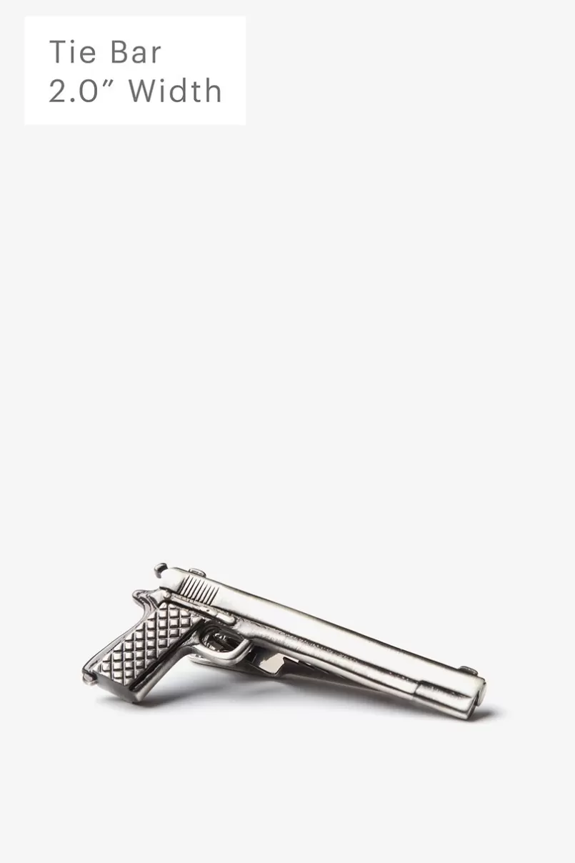 Ties Long Barrel Handgun Silver Tie Bar Sale